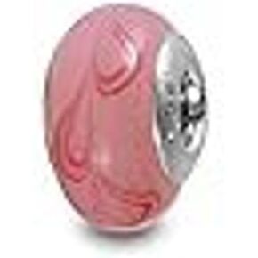 Galaxy Gold GG سحر زجاج مورانو أصلي يناسب أساور Pandora Charm، 925 الفضة الاسترليني الملونة دوامة قوس قزح الوردي الصفاء سحر الخرزة الزجاجية الأصلية للسوار والقلادة in Kuwait