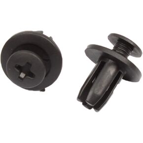 uxcell 100 Pcs 6mm Hole Retainer Clips Plastic Rivets Flaps Bumper Push Clips for Automotive