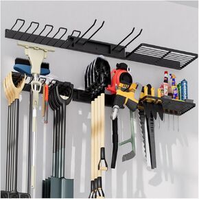 MAWEW Garage Organizer، منظمات المرآب والتخزين، حامل جداري منظم لأدوات المرآب، رف تخزين المرآب العلوي، تخزين المرآب المعدني، يبلغ مقاسه 47.5 × 7.5 × 1.9 بوصة، ويحمل 50 رطلاً. in Kuwait