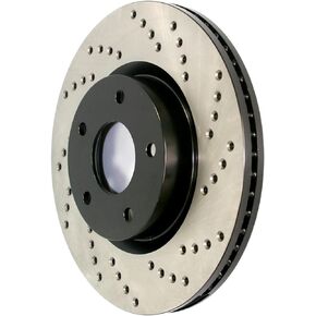 StopTech 128.40087L Sport Cross Drilled Brake Rotor (Rear Left), 1 Pack