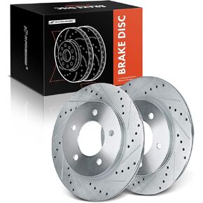 دوارات فرامل قرصية A-Premium مقاس 12.13 بوصة (308 ملم) ذات فتحات تهوية أمامية متوافقة مع موديلات مختارة من Ford - F-150 1997 1998 1999 2000 2001 2002 2003، الدفع الرباعي، 5 نماذج العروة فقط، مجموعة مكونة من قطعتين in Kuwait