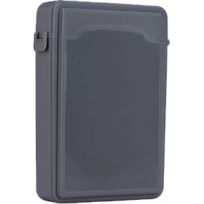 3.5in HDD Storage Box Case Dust Proof PP SSD HDD Disk Case Computer Hard Drive Enclosures for 3.5in HDD and SSD Gray