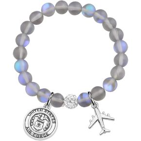 Military Gifts Air Force Bracelet for Military Mom Wife Deployment Jewelry for Soldier Mom