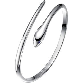 Jewever 925 Sterling Silver Snake Bangle Bracelet Women Silver bracelets for Women Jewelry Gift 20g