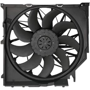 BOXI 600W Brushless Cooling Fan Assembly Fits for 2004 2005 2006 2007 2008 2009 2010 for B-M-W X3 E83 (Replace OE# 17113442089)