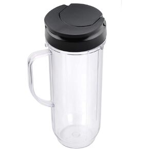 Replacement 22 Ounce Jar Cup and lid Fit-Replacement Cups For Magic Bullet Replacement Parts22 OZ Blender Cups Jar compatible with 250W Magic Bullet MB1001 Series Juicer Mixer (1 Flap cup)