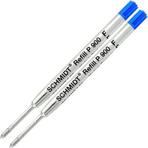 Schmidt 2 Pack - Blue-P900-Fine Tip Parker Style Ballpoint Refill