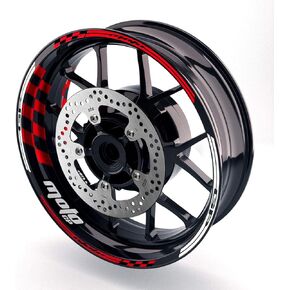 ملصقات حافة مقاس 17 بوصة متوافقة مع CBR1000RR CBR600RR CBR650F CB500R CB1000R CB600F CB500X أحمر