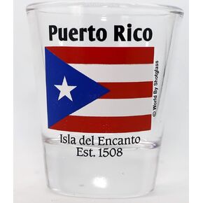 Puerto Rico Flag Shot Glass New Edition