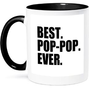 3dRose Best Pop Mug, 11 oz, Black