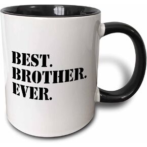 3dRose Best Brother Ever Mug, 1 Count (Pack of 1), Black