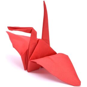 SUMAG Origamagic Magic Trick - Magic Origami Paper for Kids - Scarves to Paper Crane Trick for Magician (Red)