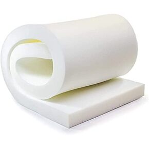 AK TRADING CO. Professional 4" Thick, 18" Wide X 72" Long Regular Density Upholstery Foam, White