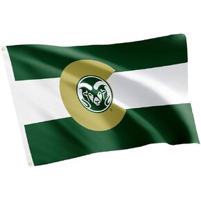 Desert Cactus Colorado State University Flag Rams CSU Flags Banners 100% Polyester Indoor Outdoor 3x5 (Style T)
