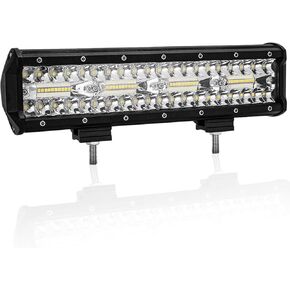 12 Inch Led Light Bar 240W Driving Fog Off Road Lights Triple Row Waterproof Spot Flood Combo Beam Led Bar for Pickup Truck Jeep ATV UTV SUV Boats