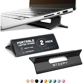 Steepy Portable Computer Riser - 3-Height Adjustable Laptop Stand for Desk