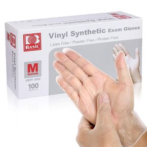 Disposable Vinyl Gloves - Food Prepare Food Handling Gloves Food Service Cleaning Clear Latex Free PVC Medical Exam Gloves