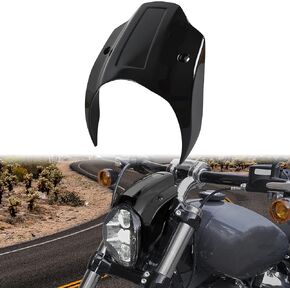 Aluminum Gloss Black Headlight Fairing Cover for Harley Breakout, Aluminum Head Light Bezel Trim Fairing Cowel Cover Kit for Harley Davidson Softail Breakout 2018-2020 Accessories