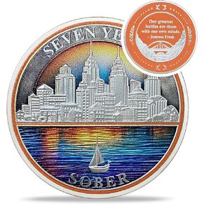 Original Three Year Sobriety Coin - Snow Mountain AA Coins - 3 Year AA Chips and Medallions - 1-10 Years NA AA Celebrate Recovery Addicts - Narcotics Alcoholics Anonymous Gifts for Men Women
