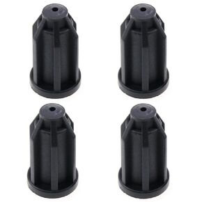 Caster Socket Sleeve E-outstanding 4PCS Black Plastic Chair Caster Wheel Stem Insert,43.5mm Total Length, ID 11.5mm Round Insert