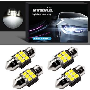 De3175 LED Bulb, Super Bright 27mm 28mm 29mm Festoon Bulbs, DE3022 DE3021 Interior LED Lights Error Free CANBUS 6000K White - Pack of 4