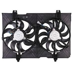 Dual Radiator and Condenser Fan Assembly for Chevy City Express, Nissan NV Cargo