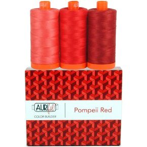Aurifil Thread CB Pompeii Red 3pc