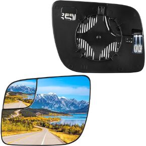 BDFHYK Driver Left Side Heated Mirror Glass Compatible with 2011-2019 Explorer Side View Exterior Mirror with Backing Plate, Replaces BB5Z17K707 BB5Z17K707A BB5Z17K707B (Left)