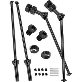 RC Driveshafts Axle CVD ترقيات الجزء لـ 1/8 Arrma Kraton 6S BLX، Outcast 6S BLX، Harden Steel #45 توسيع مهاوي القيادة الخلفية الأمامية، 4 قطع، مع محور سداسي للعجلة، أسود