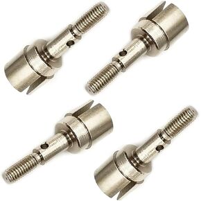 4PCS Metal Wheel Stub Axle Shafts Adapter Drive Axle Cup 02033 Compatible with H-S-P 94123 94111 Red-cat Exceed 1/10 RC Car Buggy Truck