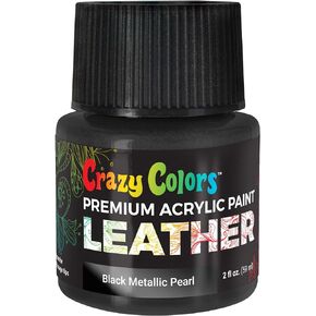 Siver Dollar Metallic Premium Acrylic Leather and Shoe Paint, 2 oz Bottle - Flexible, Crack, Scratch, Peel Resistant - Artist Create Custom Sneakers, Jackets, Bags, Purses, Furniture