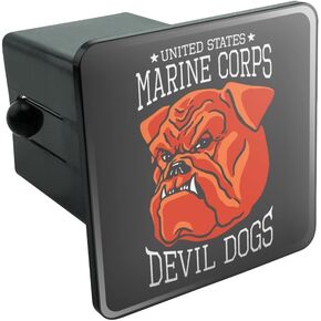 USMC Bulldog Tow Trailer Hitch Cover Plug Insert