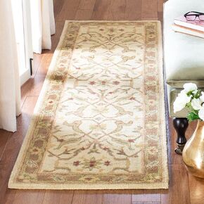 SAFAVIEH Antiquity Collection Area Rug - 8'3" x 11', Teal & Beige, Handmade Traditional Oriental Wool, Ideal for High Traffic Areas in Living Room, Bedroom (AT311B)