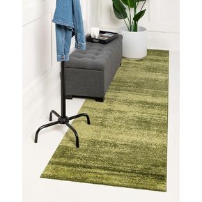 Unique Loom Del Mar Collection Area Rug - Lucille (6' 1" x 9' Rectangle, Green/ Hunter Green)