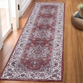 CAROMIO Vintage Washable Area Rug Distressed Small Carpet Non-Slip Non-Shedding Waterproof Entryway Area Rug for Hallway Dining Room, 2' x 3' Blue