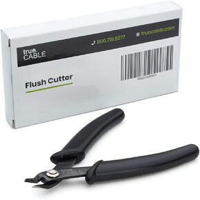 trueCABLE Precision Sharp Flush Cutter, 5" Side Cutting Pliers, Hardened Carbon Steel Tool, Durable Construction, Cut Wire Up To 16 AWG