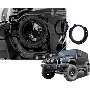 POETRYXIAO 7 inch Round Headlight Mounting Bracket Rings For Jeep Wrangler JK 2007-2018,Headlight Retaining Ring Headlamp Bezel