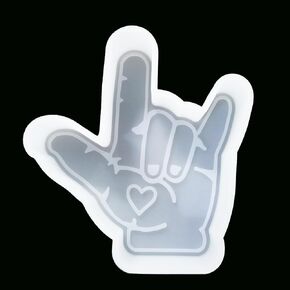 Love You Gesture Shape Car Freshies Silicone Mold- Air Freshie Mold - Aroma Bead Freshener Mold -Epoxy Resin - Candle Soap Mould【Upgraded Thickened Material】- Oven Safe