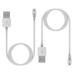 Replacement Charger Compatible with Amzhero IDW13/IDW16/IDW19 Smart Watch Charger Cable Portable Magnetic 60cm USB Charging Cable Cord for Amzhero IDW13 Charger Accessories (White&White)