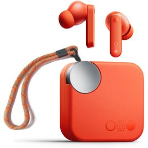 Buds Wireless Bluetooth Earbuds, 42dB Noise Cancelling Earbuds, Dirac HD Audio, 35.5H Playtime, BT5.3, IP54 Waterproof, 4HD Mics Wireless Headphones for iPhone & Android (Clear Orange) in Kuwait