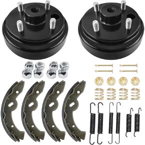 Golf Cart Brake Maintenance Kit for 1997-2008 Electric Vehicles EZGO TXT, Includes Brake Drums Brake Shoes & EZGO Bendix Brake Shoes Spring Kits OEM# 19186G1 70794G01 70795G01 (NOT FIT Gas Models)