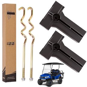 10L0L Golf Cart Battery Hold Down Plate fit for Golf Cart Club Car Precedent (2008.5-up) Replacement Part 103374801 103357701 - with 2pcs Battery Bolt S Type Rod