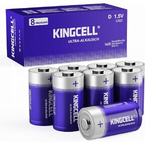 D Batteries 8 Pack, Hight Performance D Cell Battery with 10-Year Shelf Life，Long-Lasting Power Alkaline 1.5V Battery for Flashlights,Radios,Clocks,Stereos,etc.