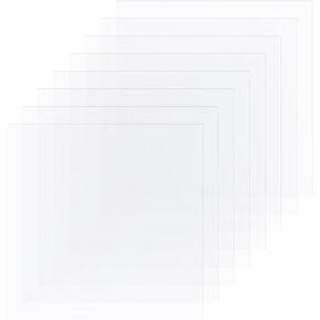 25 حزمة من 4 مل من أوراق استنسل مايلر الشفافة، 30.48 سم × 30.48 سم استنسلات مايلر فارغة قابلة لإعادة الاستخدام من البلاستيك الشفاف للقطع بالليزر، الكريكت، مادة قالب أداة القطع in Kuwait