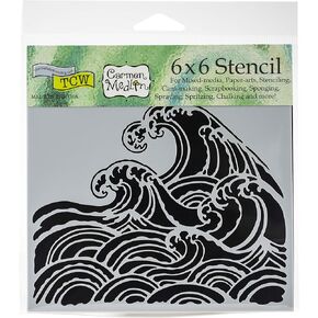 The Crafter's Workshop Template 6"X6"-Wave, Clear