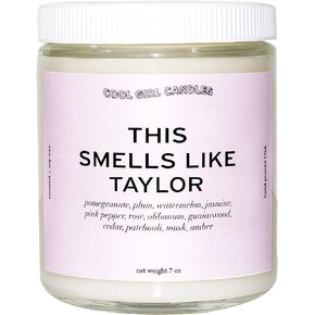 Cool Girl Candles | This Smells Like Taylor Scented Candle | All Natural Coconut Soy Wax | The Best Strong Scented Candles for Home Fragrance | Clean Burning | Funny Gifts | 8.5 fl oz