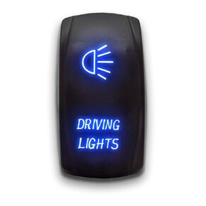 Driving Lights - Blue - Stark 5-PIN Laser Etched LED Rocker Switch Dual Light - 20A 12V ON/Off