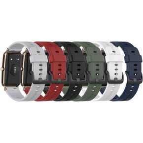 Watch Bands Compatible for FITVII Slim Fitness Tracker, Replacement Colorful Silicone Wristband Adjustable Accessory Bands Strap for FITVII Slim Fitness Tracker Women Kids 6 Pack