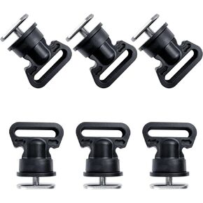 6 PCS Tie Downs for Kayak Track Mount Securing Cooler Kayak Canoes Nylon Seawater Corrosion Resistance Marine Fixed Fittings Boats Decks Rowing Accessories