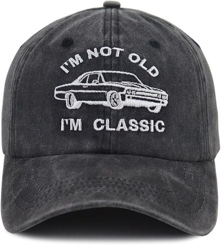 I'm Not Old I'm Classic Hat for Men Women, Adjustable Embroidered Cotton Retirement Baseball Cap in Saudi Arabia